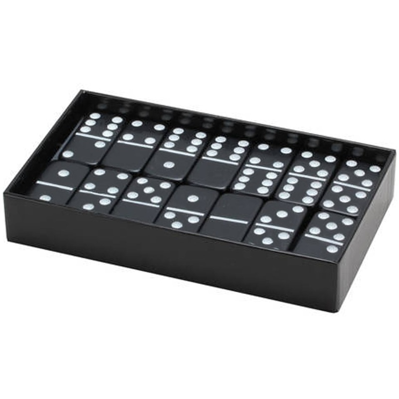 Standard Double Six Dominoes – Black
