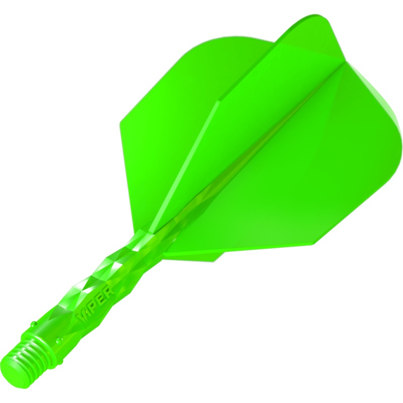 Viper Diamond Core Dart Flights – Moulded Flights & Shaft – Standard – Neon Green Short