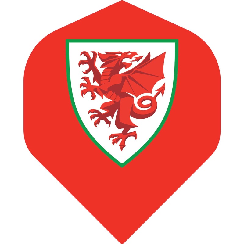 Wales FA – Dart Flights – 100 Micron – No2 – Std – Welsh  Cymru – F1 – Crest