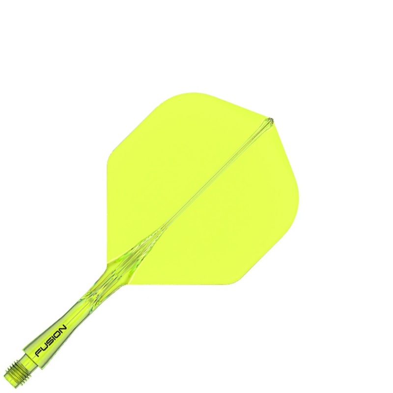 Winmau Fusion Integrated Flight & Shaft System –  No2 Short Fluoro Yellow