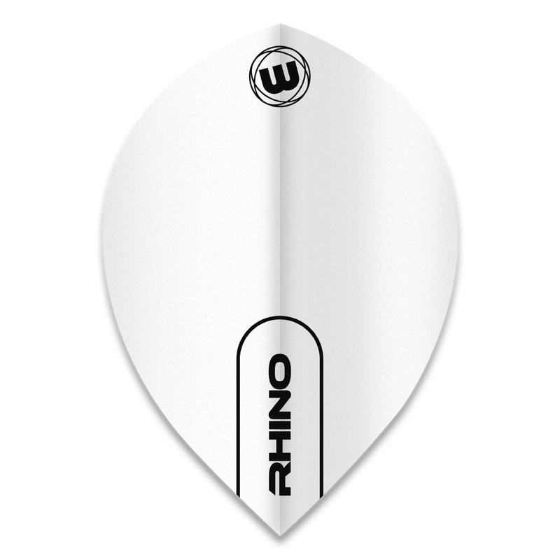 Winmau Rhino Pear Dart Flights 100 Micron Extra Thick 6906-101 White