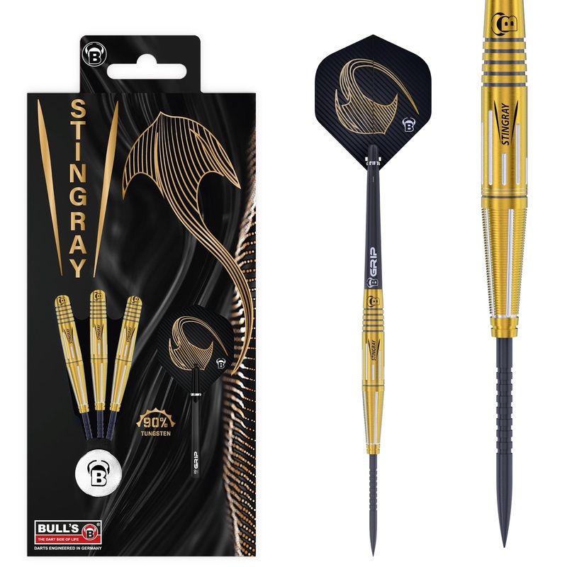 BULL’S Stingray Darts – Steel Tip – 90% Tungsten – S4 22g