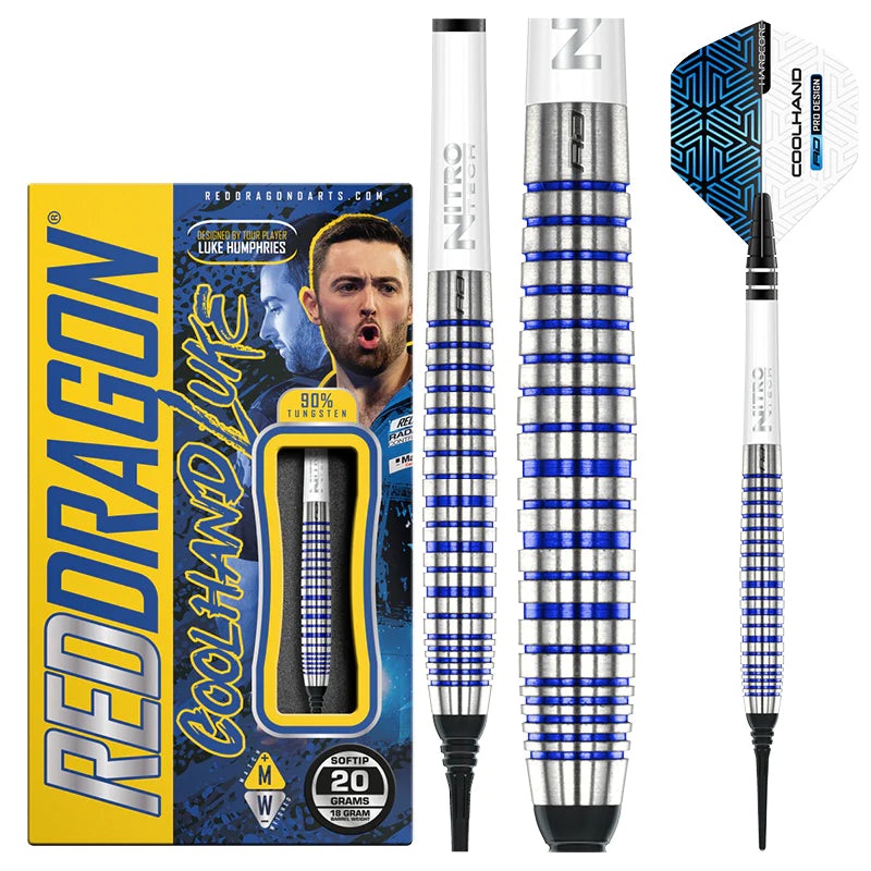 LUKE HUMPHRIES TX3 COOL BLUE S.E. 18 gram barrel/20 gram full 90% Tungsten SOFT TIP