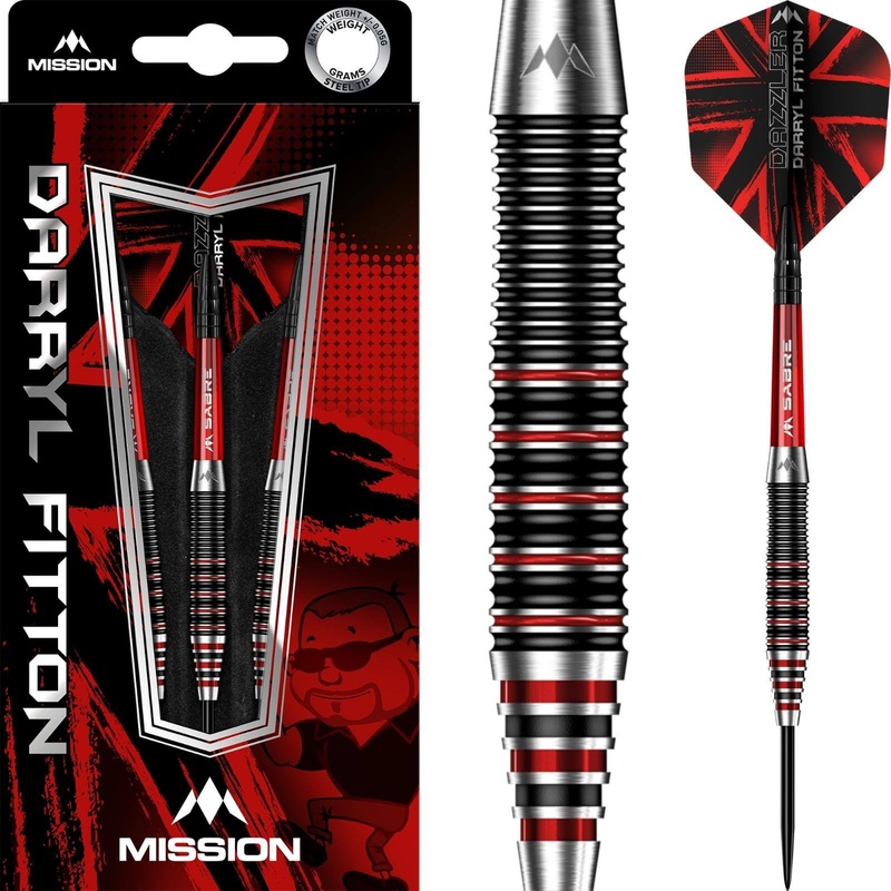 Mission – Darryl Fitton Darts – Steel Tip – 95% Tungsten – 22g 24g 26g 22 grams