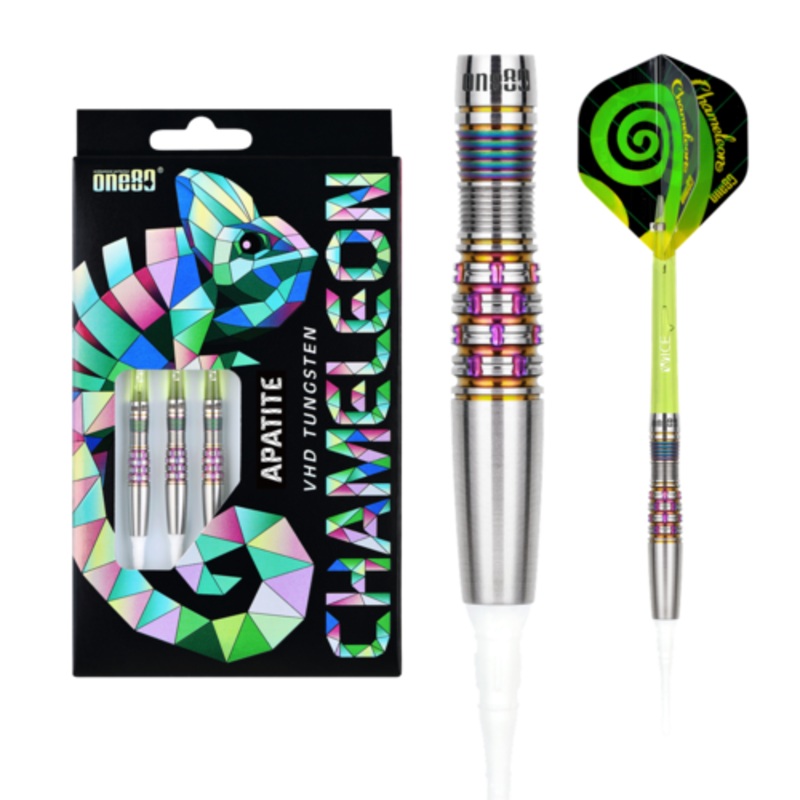 One80 Chameleon Apatite 18 gram 90% Tungsten Soft Tip Dart Set