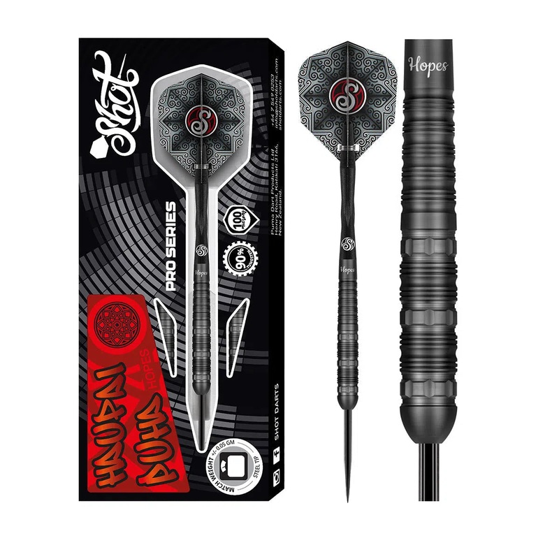 Shot Haupai Puha 2.0 90% Tungsten Steel Tip Darts 24 GRAM