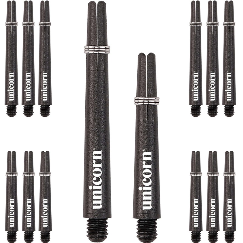 Unicorn Gripper 3 Dart Shafts – VALUE PACK – 5 Sets – Black Medium
