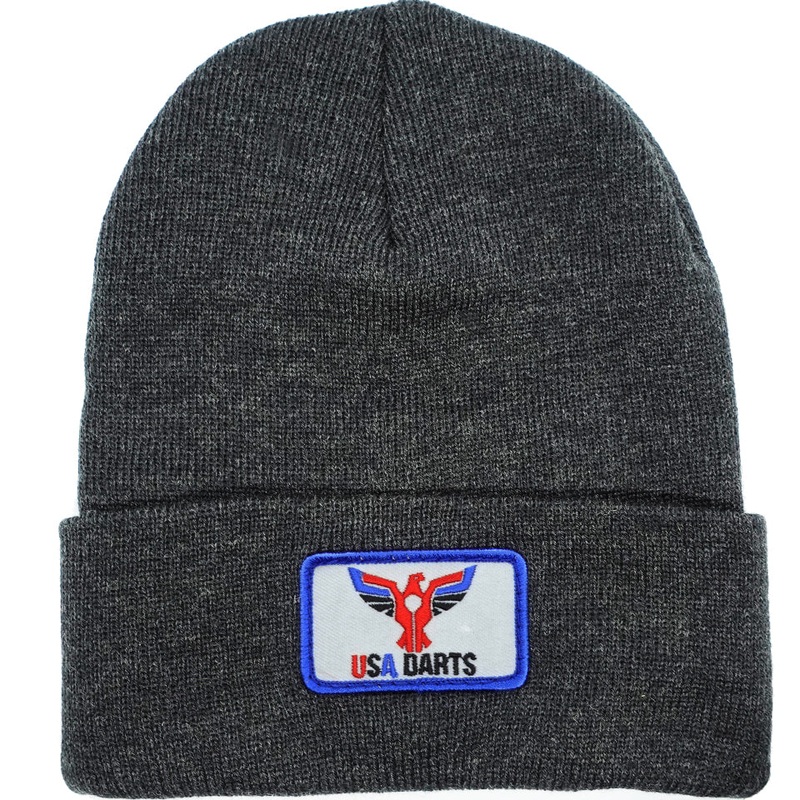 USA Darts Sportsman SP12 Cuffed Winter Beanie – Charcoal