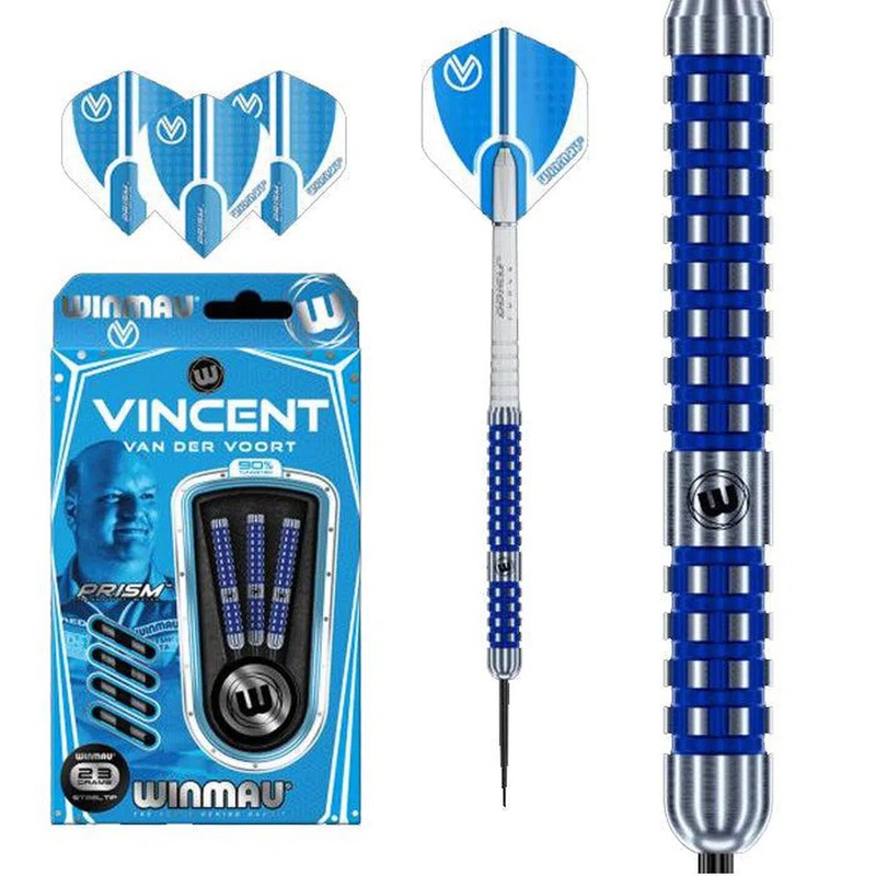 Winmau Vincent Van Der Voort 90% Tungsten Steel Tip Darts 23 GRAM