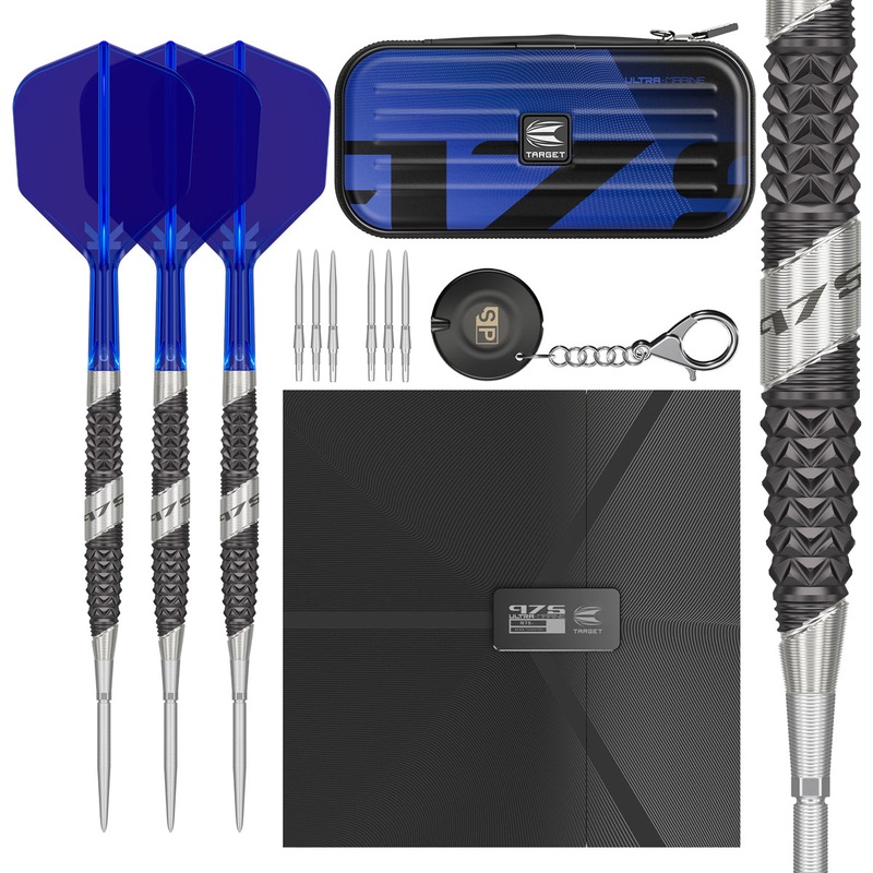 975 Ultra Marine 03 97.5% Tungsten Swiss Point Steel Tip Darts by Target 22 Gram