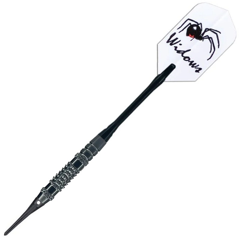 Laserdarts Black Widow Wicked Knurled Soft Tip Darts – 18gm