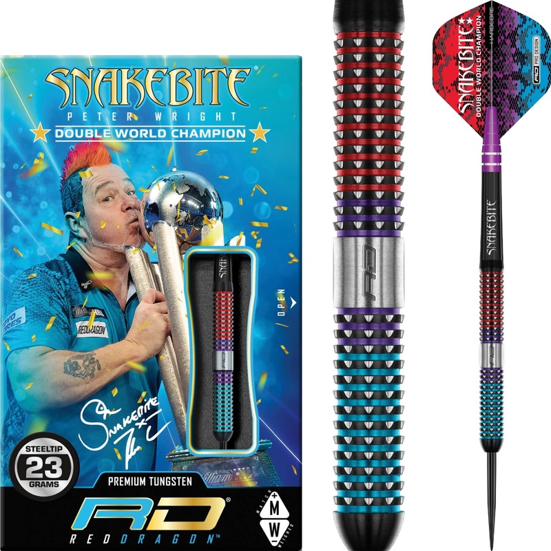 Red Dragon – Peter Wright Spirit Darts – Steel Tip – 90% Tungsten – 21g 23g 25g 21 grams
