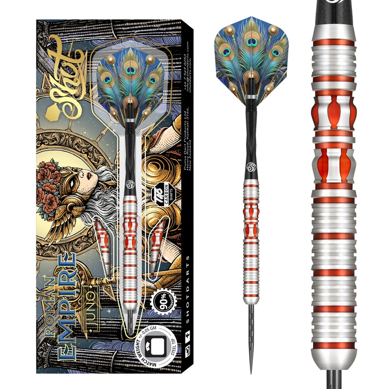 Roman Empire Juno 90% Tungsten Steel Tip Darts by Shot 23 Gram
