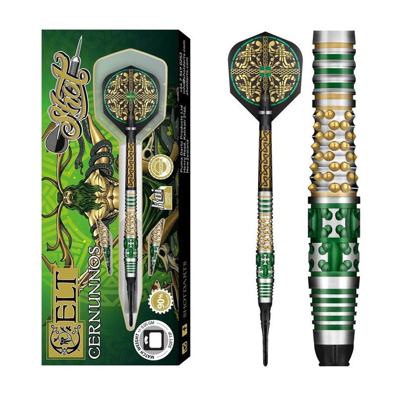 Shot Celt Cernunnos 90% Tungsten Soft Tip Darts 18 GRAM