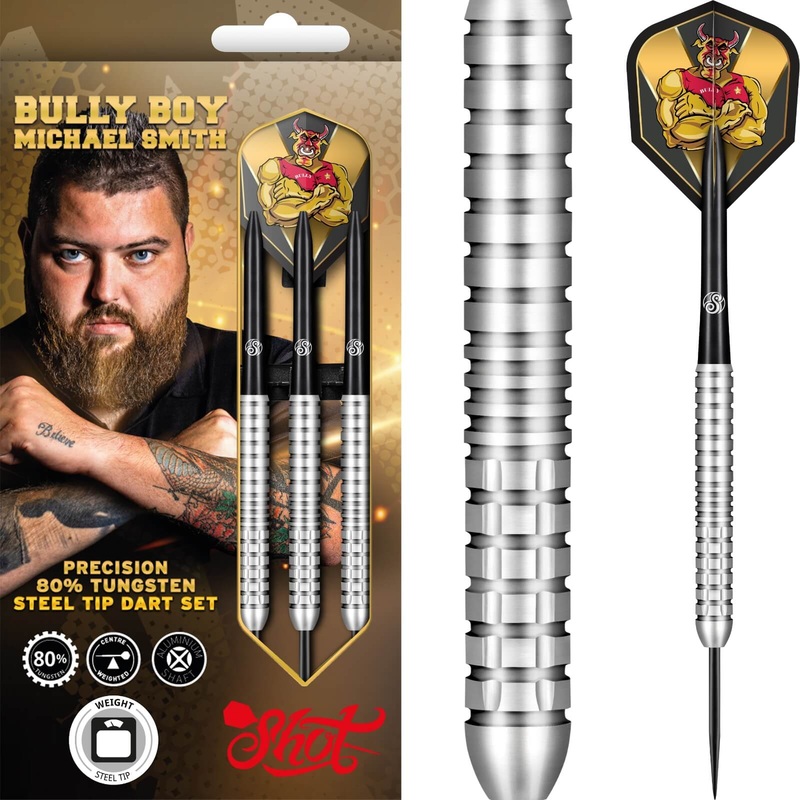 Shot – Michael Smith Precision Darts – Steel Tip – 80% Tungsten – 22g 23g 24g 25g 22 grams
