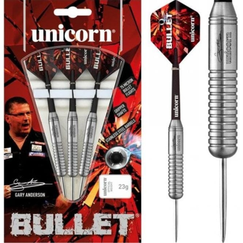 *Unicorn Bullet Darts – Steel Tip Stainless Steel – Gary Anderson 2 21g