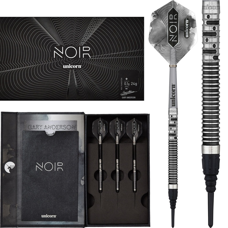 *Unicorn Gary Anderson Darts – World Champion Soft Tip – Phase 5 – Noir 18g