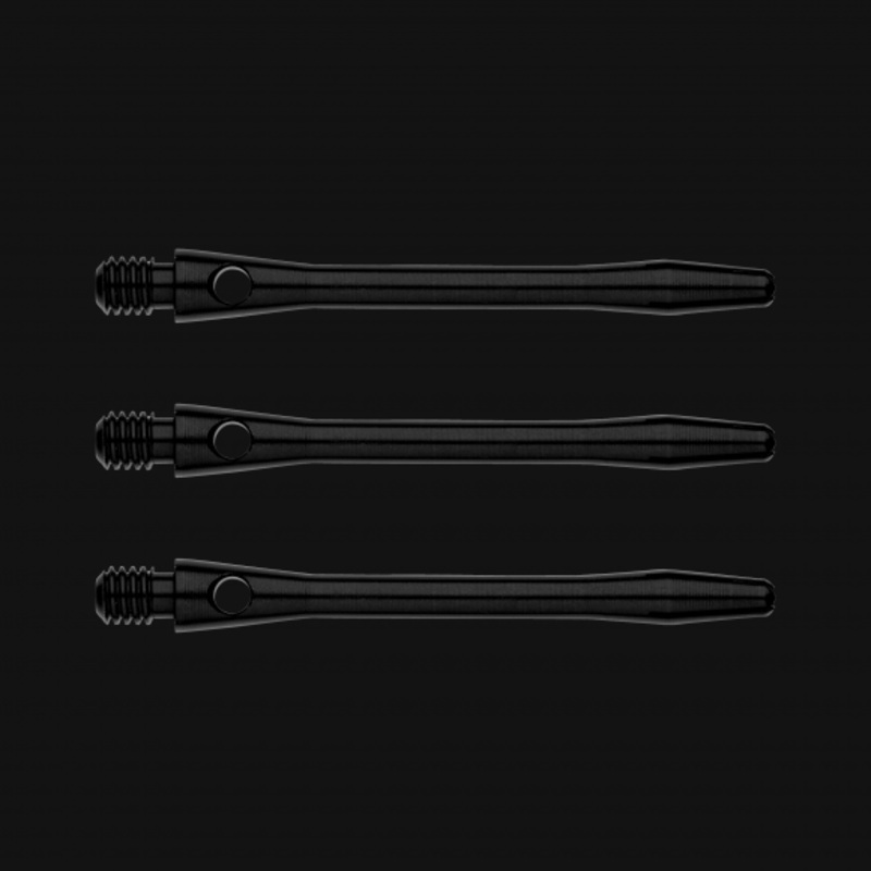 Winmau Anodized Aluminium Medium Black Aluminium Medium (46mm in length excluding thread) Black
