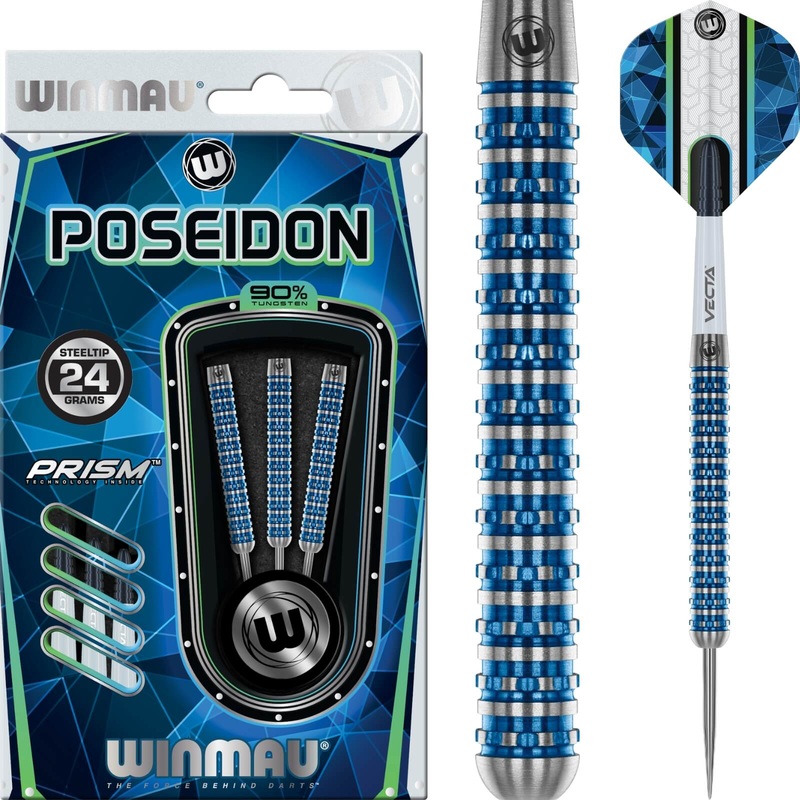 Winmau – Poseidon Darts – Steel Tip – 90% Tungsten – 23g 24g 25g 23 grams