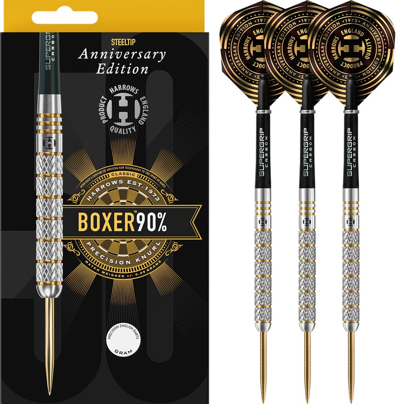 Boxer Parallel 90% Tungsten Steel Tip Darts by Harrows 21 Gram