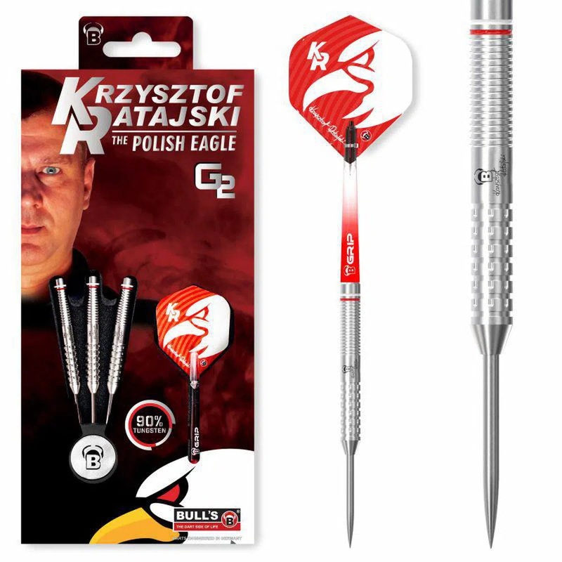 Bull’s DE Krzysztof Ratajski Gen 2 90% Tungsten Steel Tip Darts 22 GRAM
