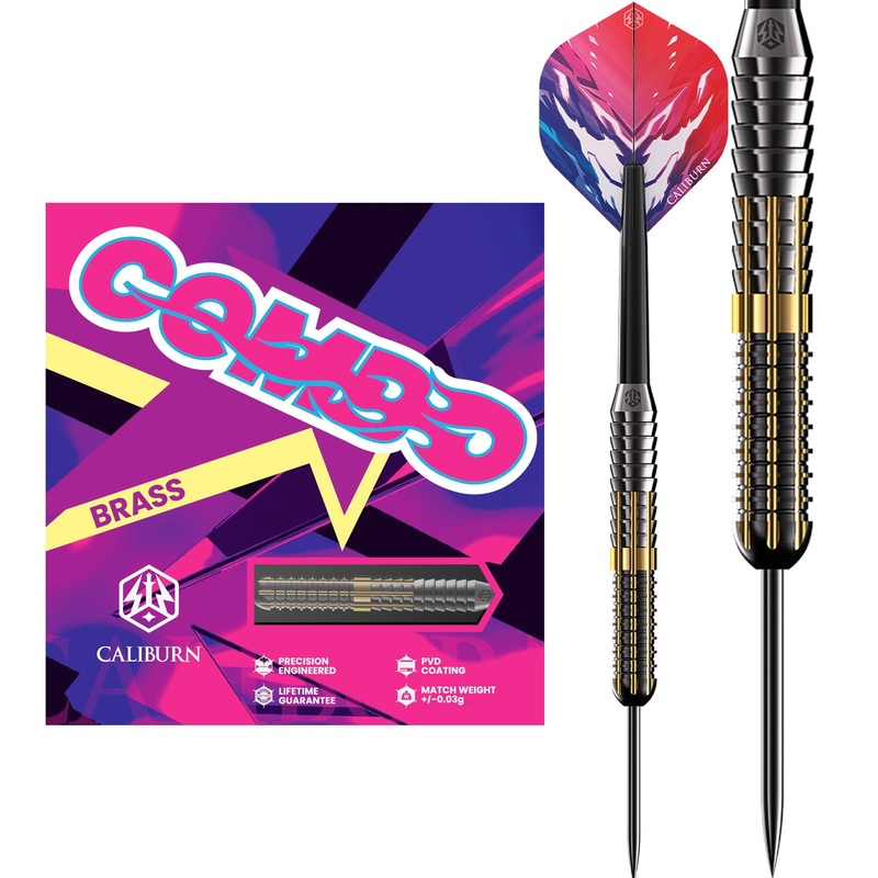 Caliburn Combo Darts – Steel Tip – Brass – C2 – 22g