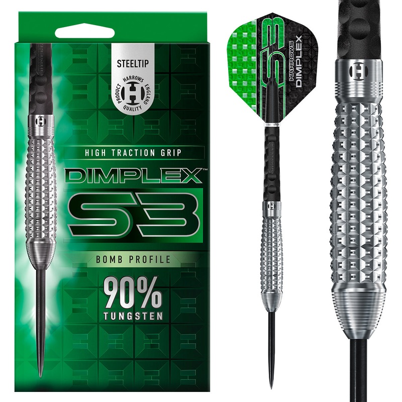 Dimplex S3 Bomb 90% Tungsten Steel Tip Darts by Harrows 21 Gram