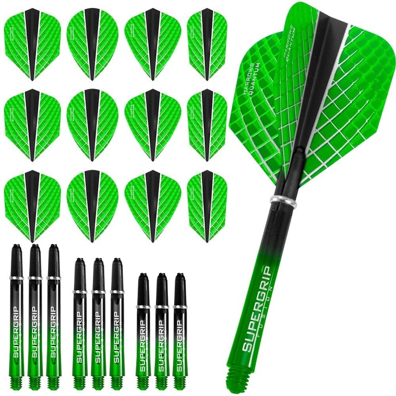 Harrows Quantum Fusion X – Flight & Shaft Combo Kit – Mixed – Green