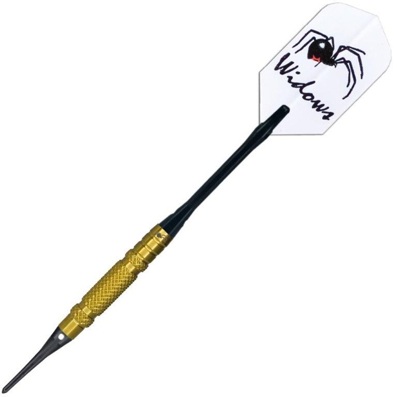 Laserdarts Gold Widow Knurled Soft Tip Darts – 16gm