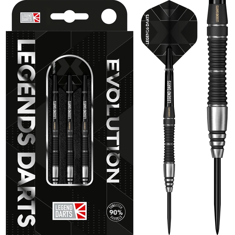 Legend Darts – Steel Tip – Revolution Series – B17 – Black – Scallop 22g