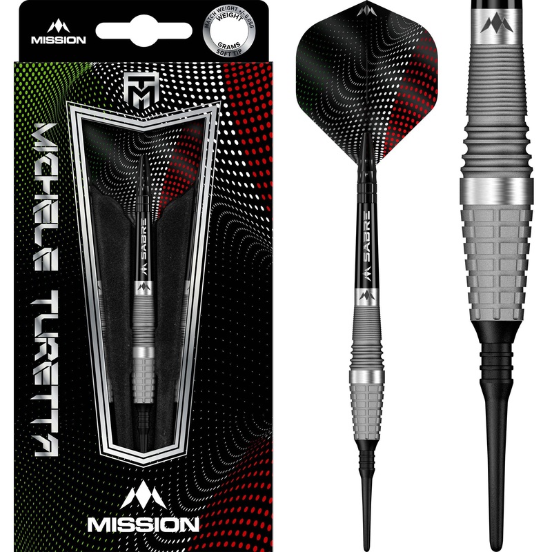 Mission Michele Turetta Darts – Soft Tip – 95% Tungsten – Sandblasted