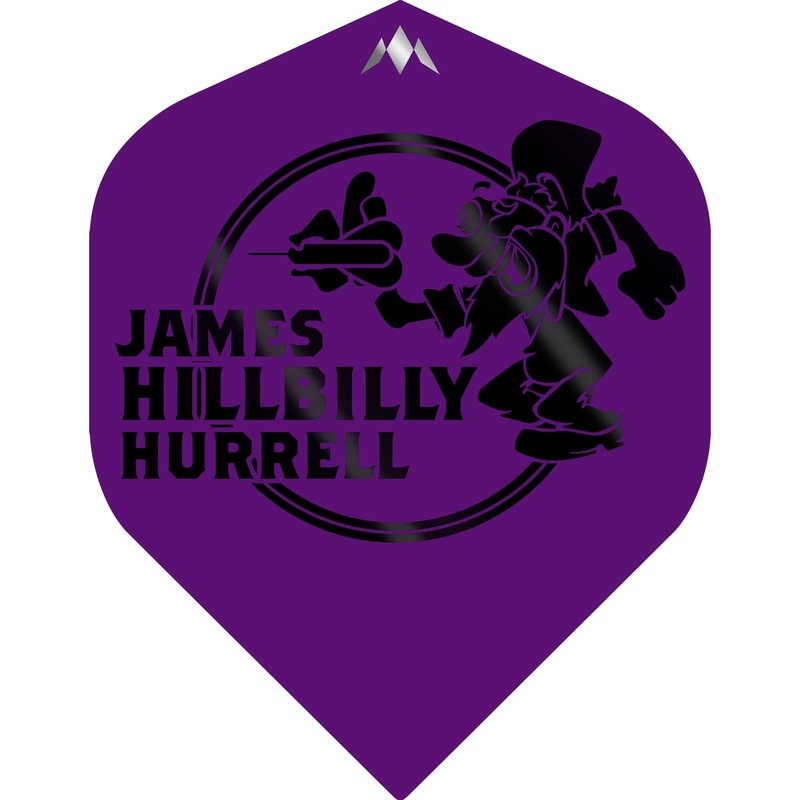 Mission Solo Dart Flights – 100 Micron – No2 – Std – James Hurrell – Purple – Hillbilly