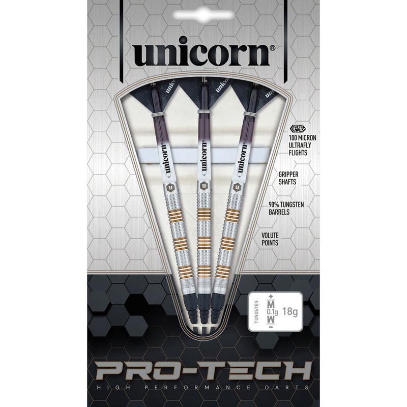 Protech Style 3 90% Tungsten Dart Soft Tip Darts by Unicorn 18 Gram