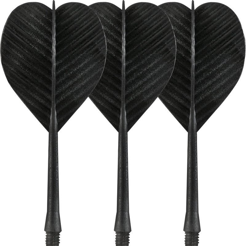 *Pub Darts All In One Durable Plastic Flights – (2ba) – Black-X2165