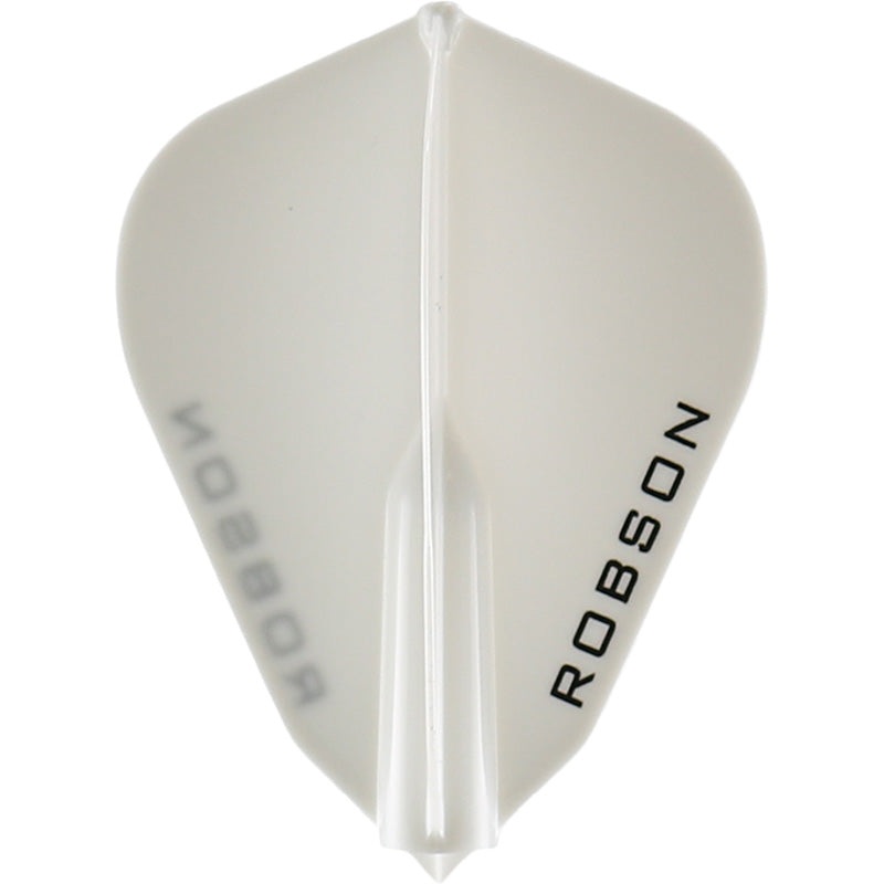 Robson Plus Dart Flights – Fantail Clear White