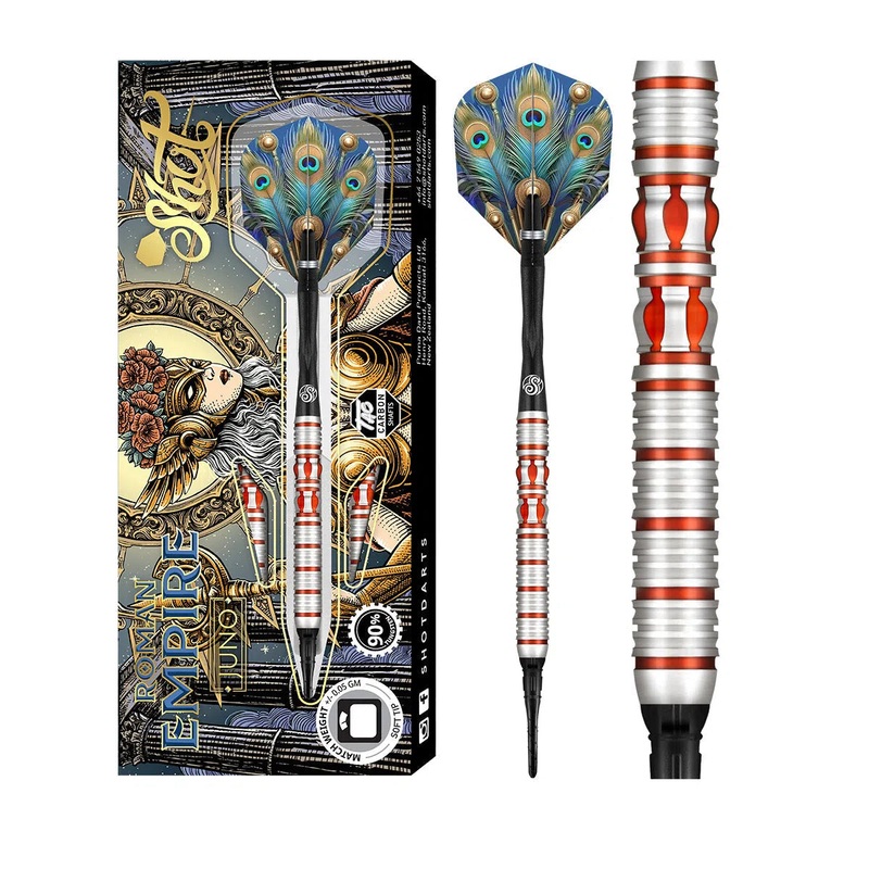 Shot Roman Empire Juno 90% Tungsten Soft Tip Darts 18 GRAM