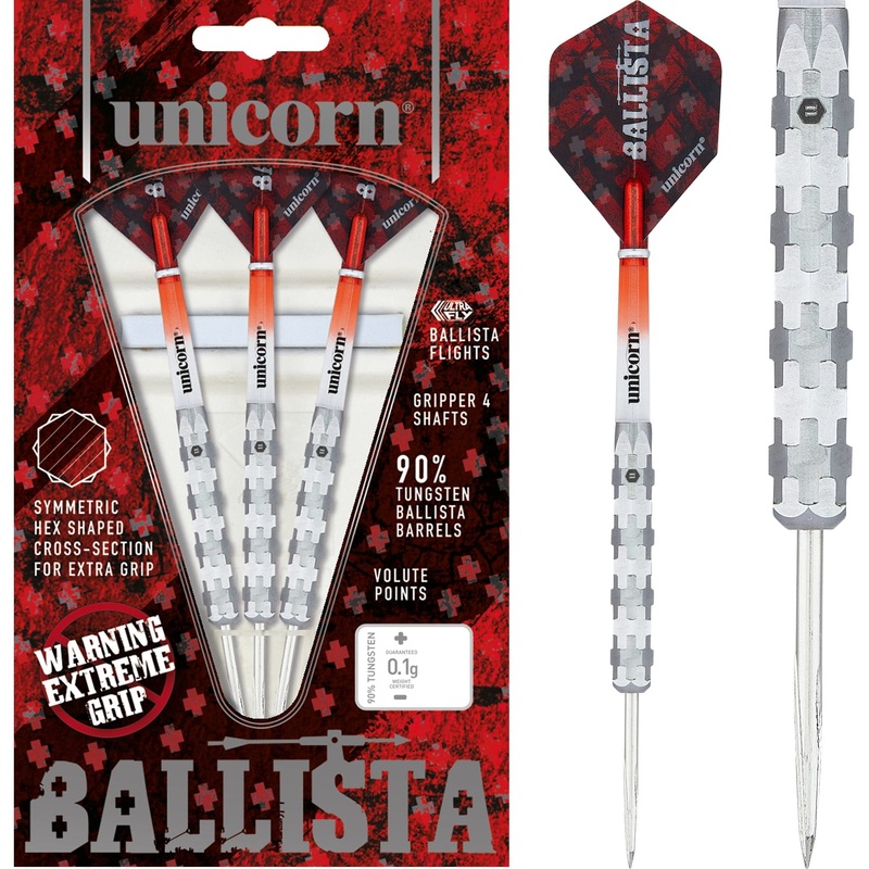 Unicorn Ballista Darts – Style 1 – Steel Tip – Extreme Hex Grip 21g