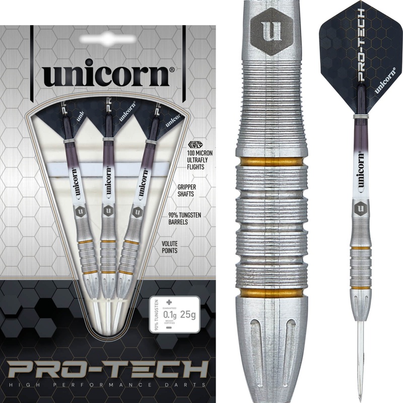 Unicorn – Pro-Tech Style 5 Darts – Steel Tip – 90% Tungsten – 23g 25g 27g 23 grams