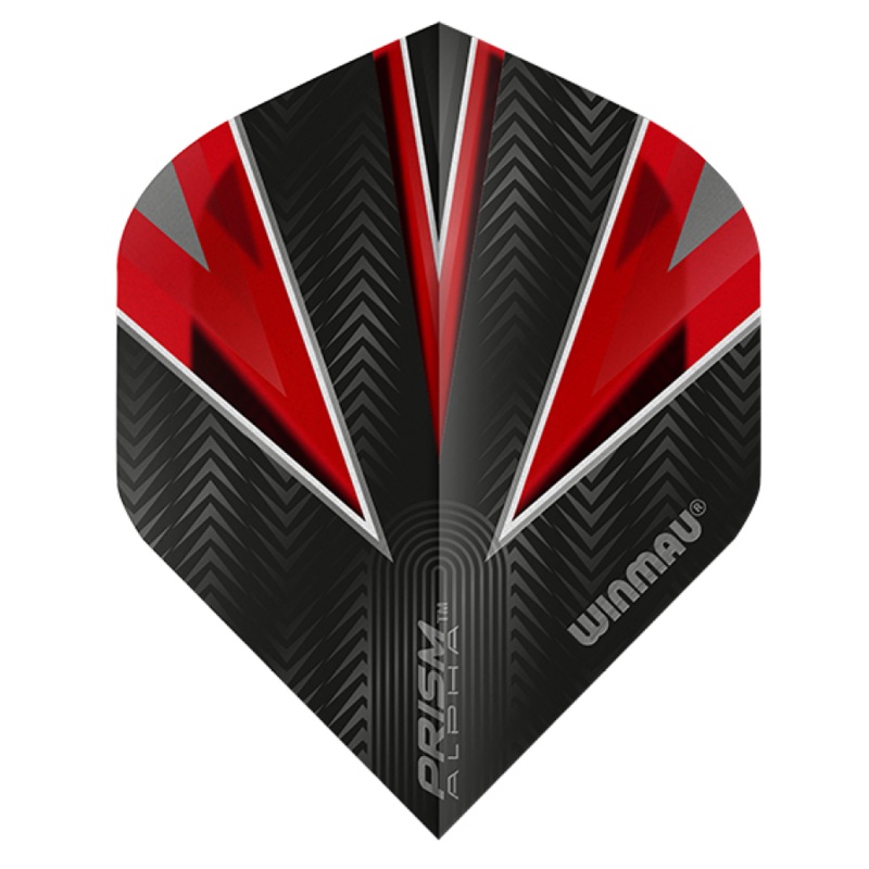 Winmau Prism Alpha Translucent Red Dart Flights Standard Red