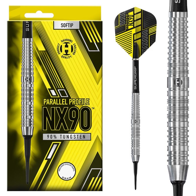 NX90 Parallel 90% Tungsten Soft Tip Darts by Harrows 18 Gram