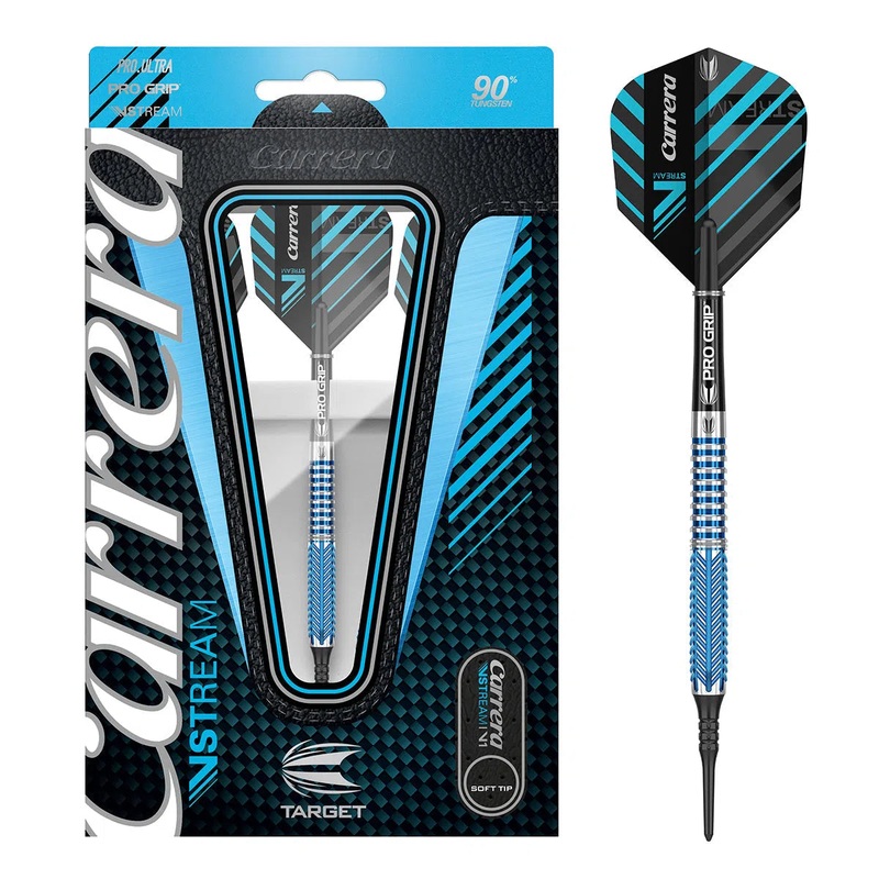 Target Darts Carrera V-Stream V1 90% Tungsten Soft Tip Darts 18 GRAM
