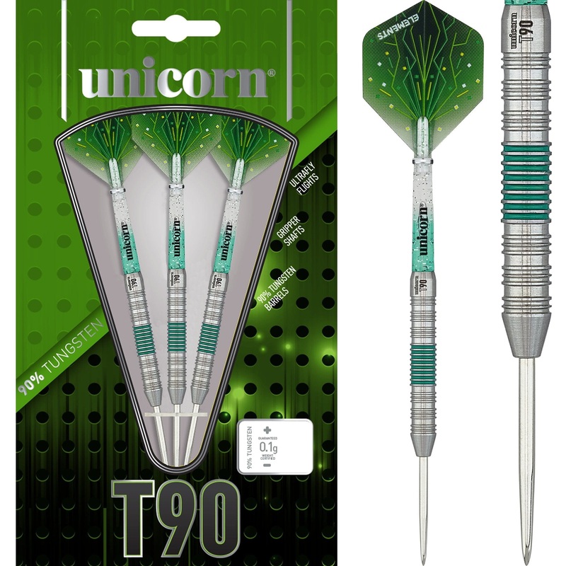 Unicorn T90 Darts – Steel Tip – Core XL – S2 – Green 20g
