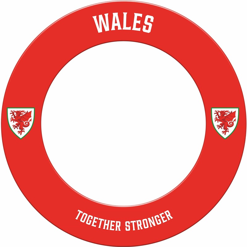 Wales FA – Dartboard Surround – Official Licensed – Welsh  Cymru – S1 – Red – Wales