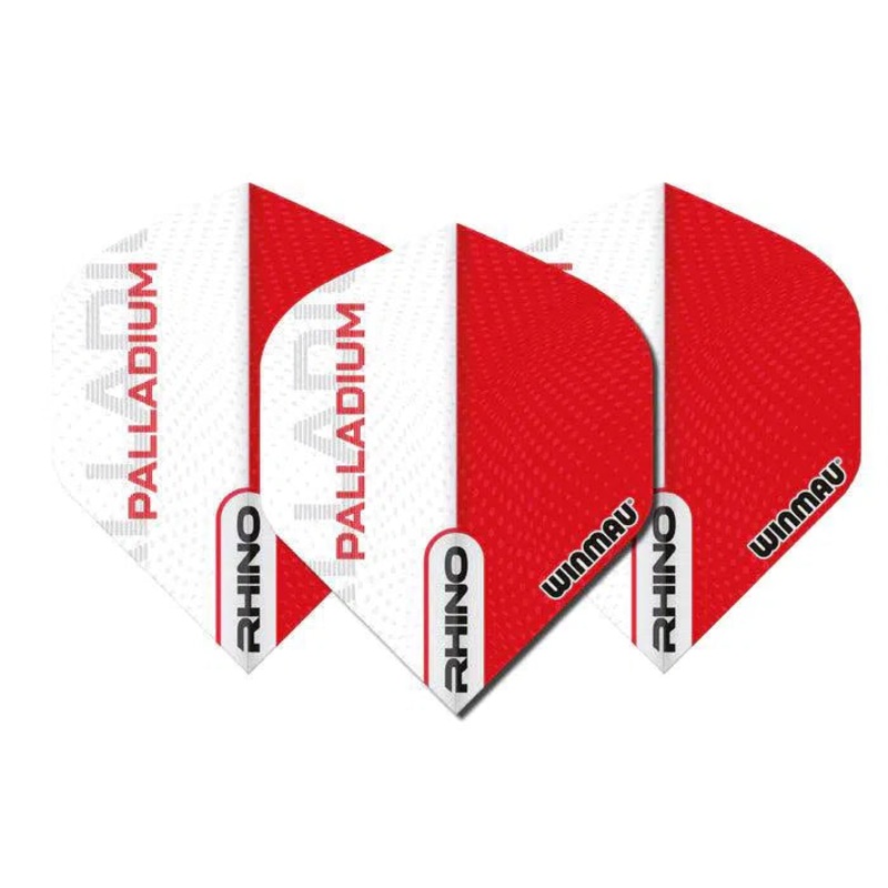 Winmau Rhino Palladium Extra Thick Standard Flights – Red/White