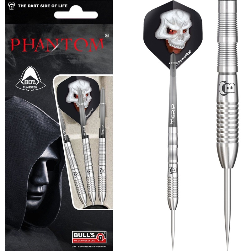 BULL’S Phantom PT4 Darts – Steel Tip – 80% Tungsten – Front Bomb 22g