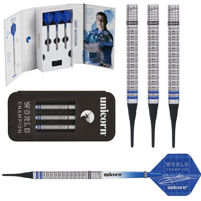 Gary Anderson Deluxe Player Edition Phase 3 World Champion Soft Tip Darts by Unicorn 18 Gram