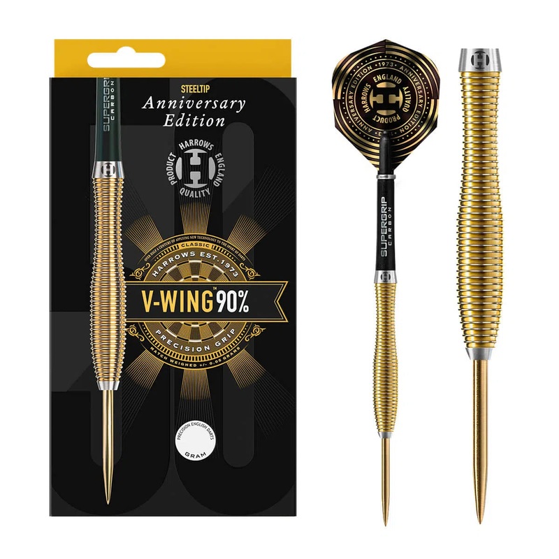 Harrows V-Wing Anniversary Edition 90% Tungsten Steel Tip Darts 21 GRAM