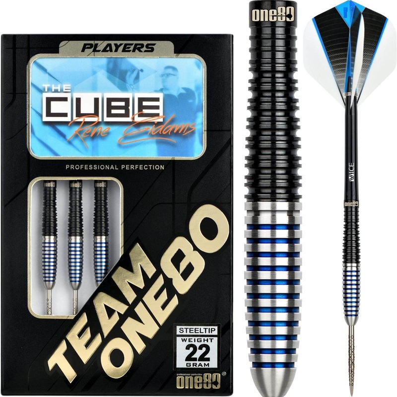 One80 – Rene Eidams V3 Darts – Steel Tip – 90% Tungsten – 22g 24g 22 grams