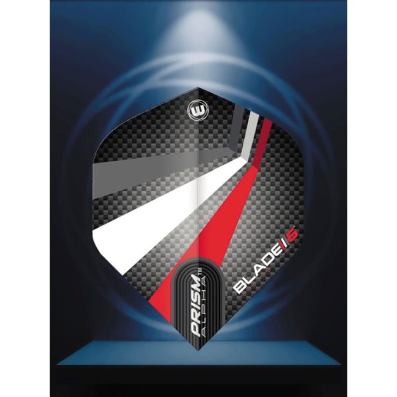 Prism Alpha Blade 6 Black, Red & White Extra Thick Standard 100 Micron Poly metronic extra thick