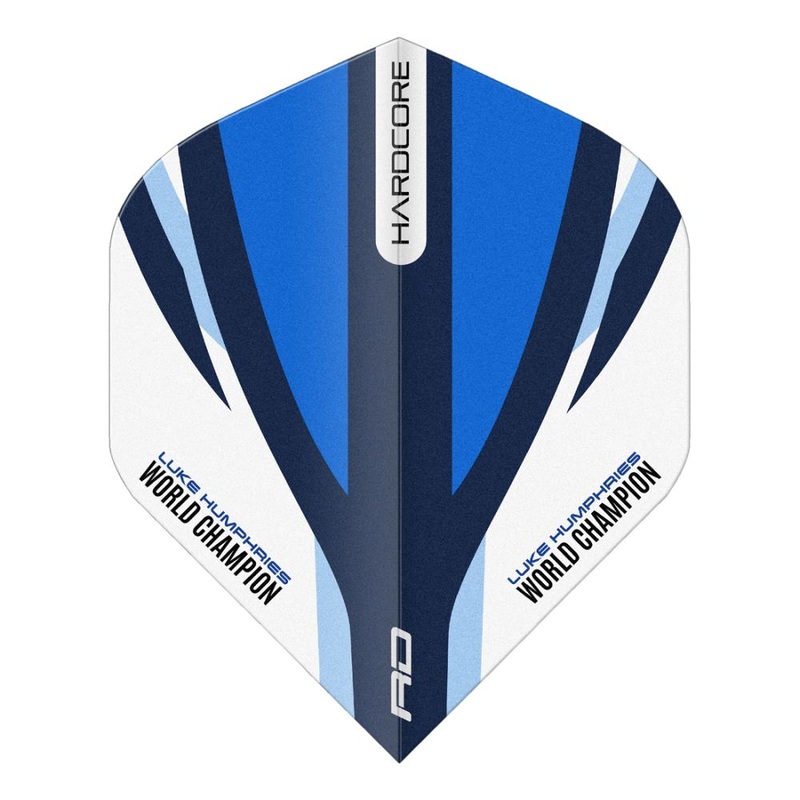 Red Dragon Luke Humphries Blue White Hardcore Standard Dart Flights No2 Standard